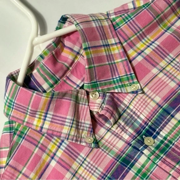 Ralph Lauren Vibrant Pink Plaid Men's Casual Short Sleeve Size S Shirt Excellent - Picture 3 of 10